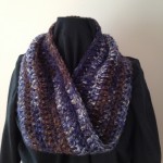 Blue Knit Mobius Scarf
