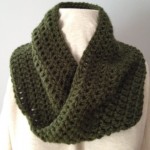 Green Knit Mobius Scarf