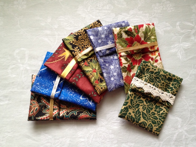 Holiday Fabric Gift Card Holders