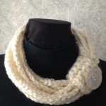 White Crochet Rope Scarf