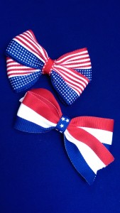 Flag and Stripe Hairbows