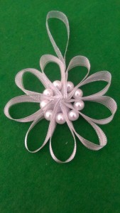 Silver ribbon snowflake