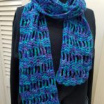 turquoise-chain-crochet-scarf